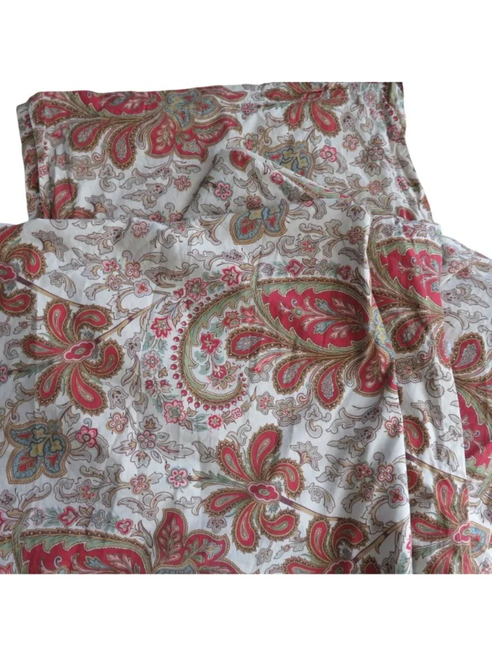 Pottery Barn Charlie Paisley Organic Percale King Duvet Cover 2 Pillow Shams